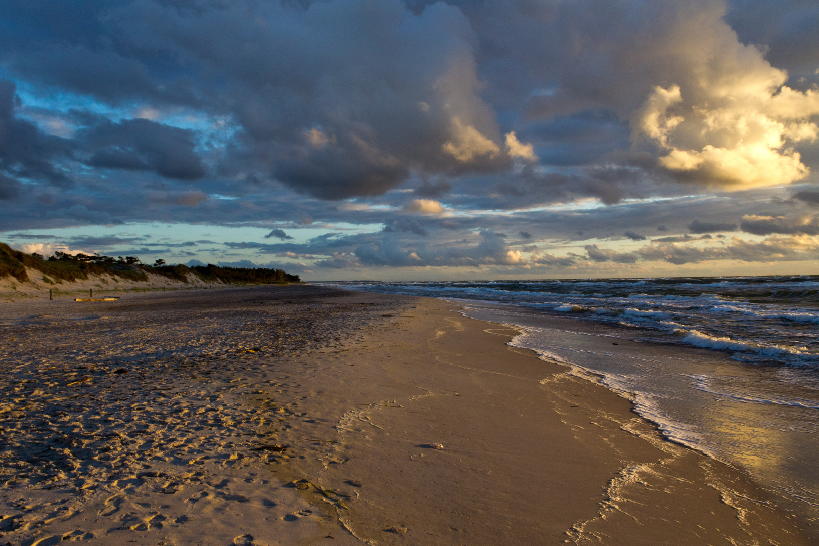 Weststrand Darß im Abendlicht