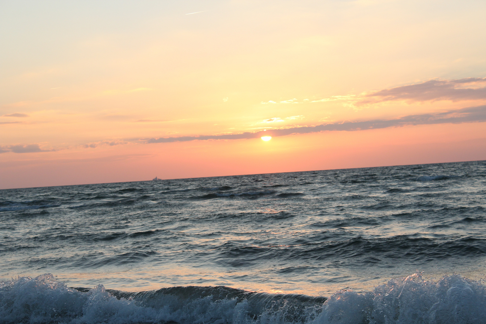 Weststrand Sonnenuntergang im September