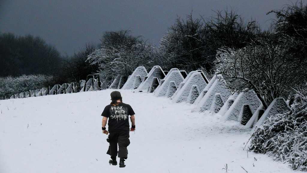 Westwall an der Grenze zu Belgien