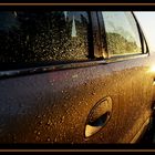 wet car in the sun