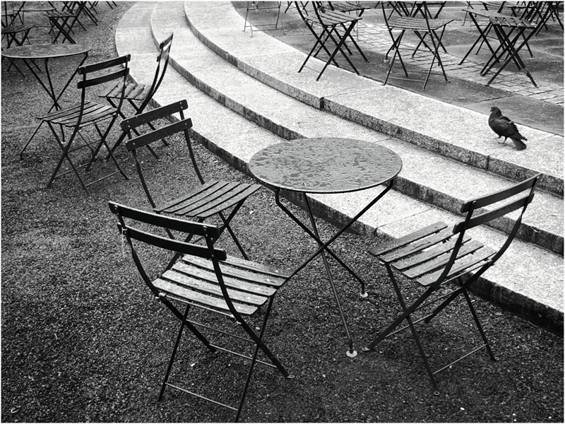 Wet Chairs at Bryant Park