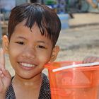 Wet girl at the Yangon Water Festival