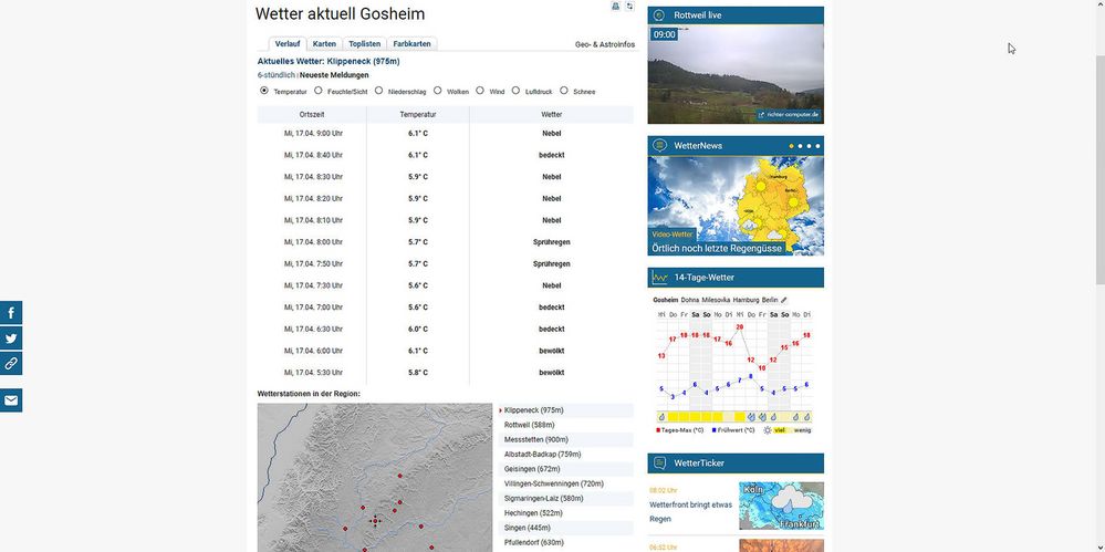 Wetter Gosheim bearbeitet