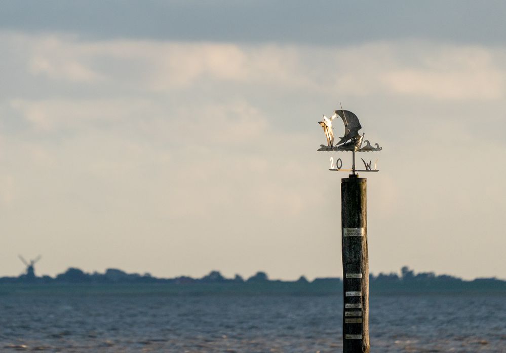 Wetterfahne am Wattenmeer