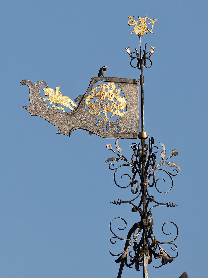 Wetterfahne auf Schloss Neuenhof (2020_06_21_0213_ji)