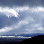 Wetterküche über der Nordseite des Mýrdals Gletscher südliches Hochland Island