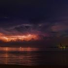 Wetterleuchten/Trockengewitter über der Kieler Förde