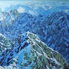 Wetterstein und Karwendel, Öl auf Leinwand auf Hartfaser, 76 cm x 96 cm