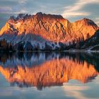 Wettersteingebirge im Abendlicht