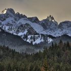 Wettersteingebirge im Sonnenaufgang