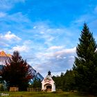 Wettersteinspitzen mit Kapelle Maria Königin