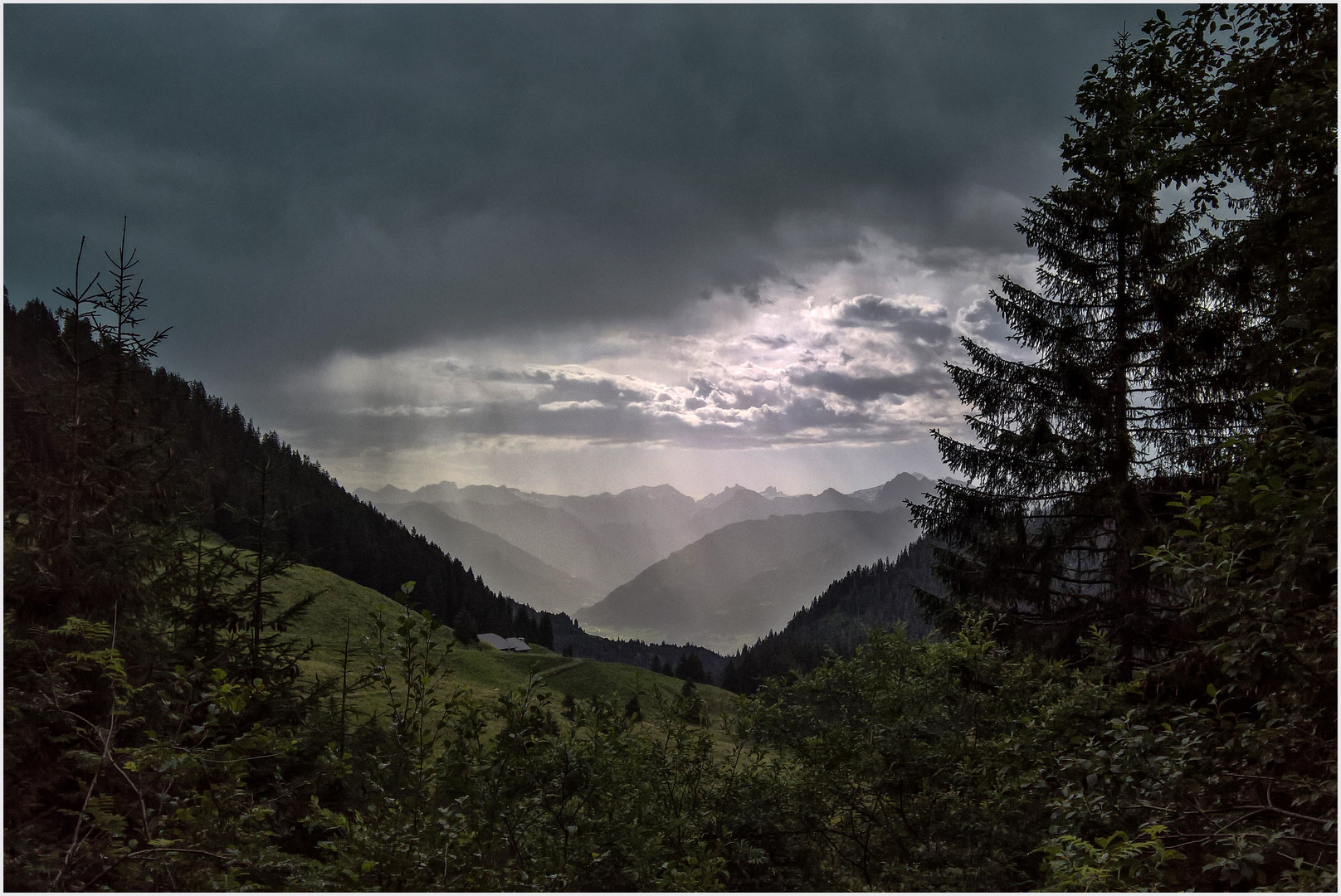 Wetterverhältnis heute Morgen vor der Wanderung