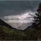 Wetterverhältnis heute Morgen vor der Wanderung