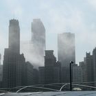 Wetterwechsel-  verändert die Silhouette von Chicago schlagartig