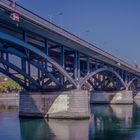 Wettstein Brücke zur blauen Stunde