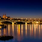 Wettsteinbrücke bei Nacht