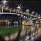 Wettsteinbrücke bei Nacht