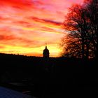 Weyarner Kirche im Sonnenuntergang