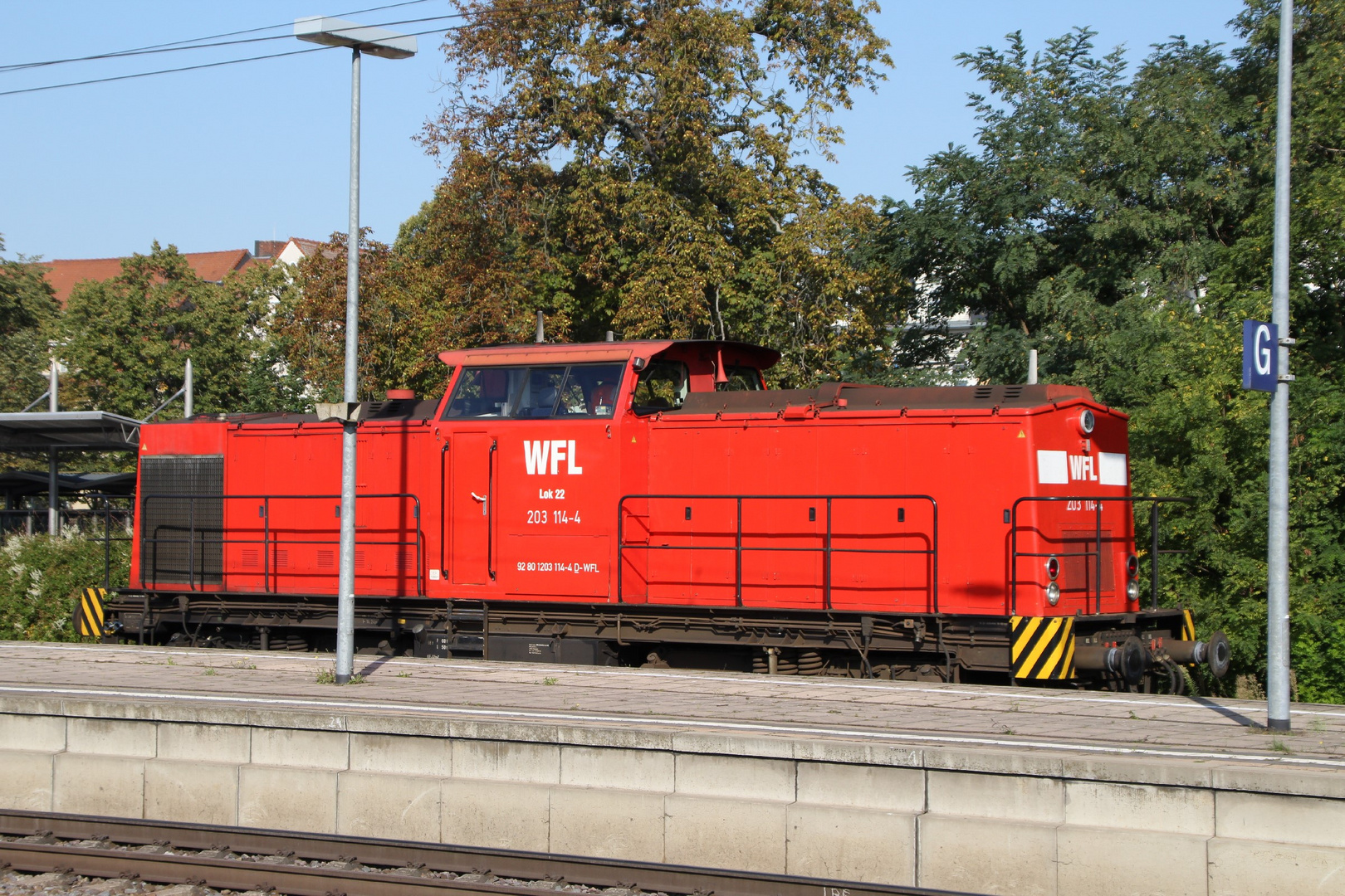 WFL Lok 22 in Gleis 6