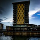 Wharf One on a stormy day