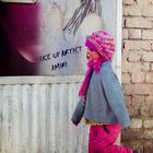 What a beautiful day - Little Girl walking in the streets of Kabul