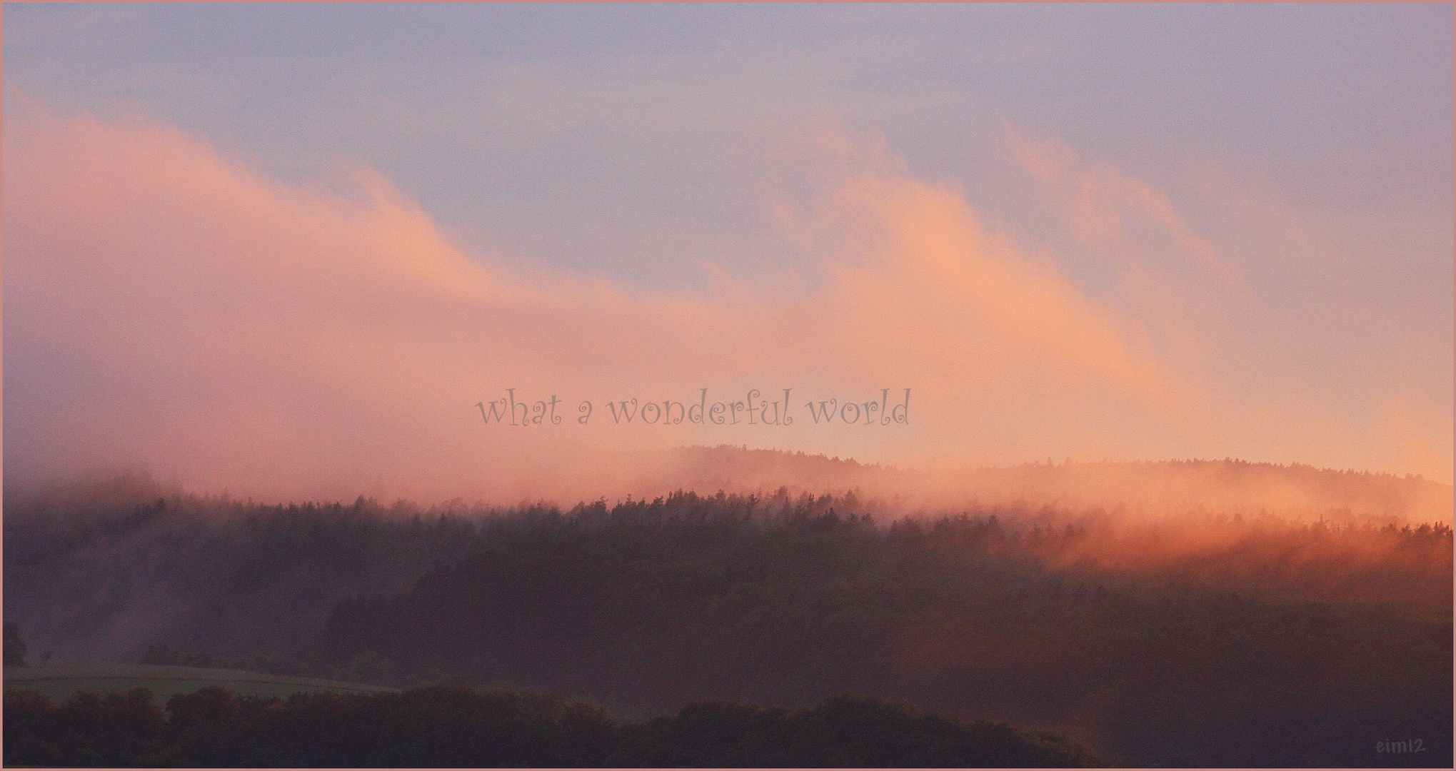 What a wonderful world ...