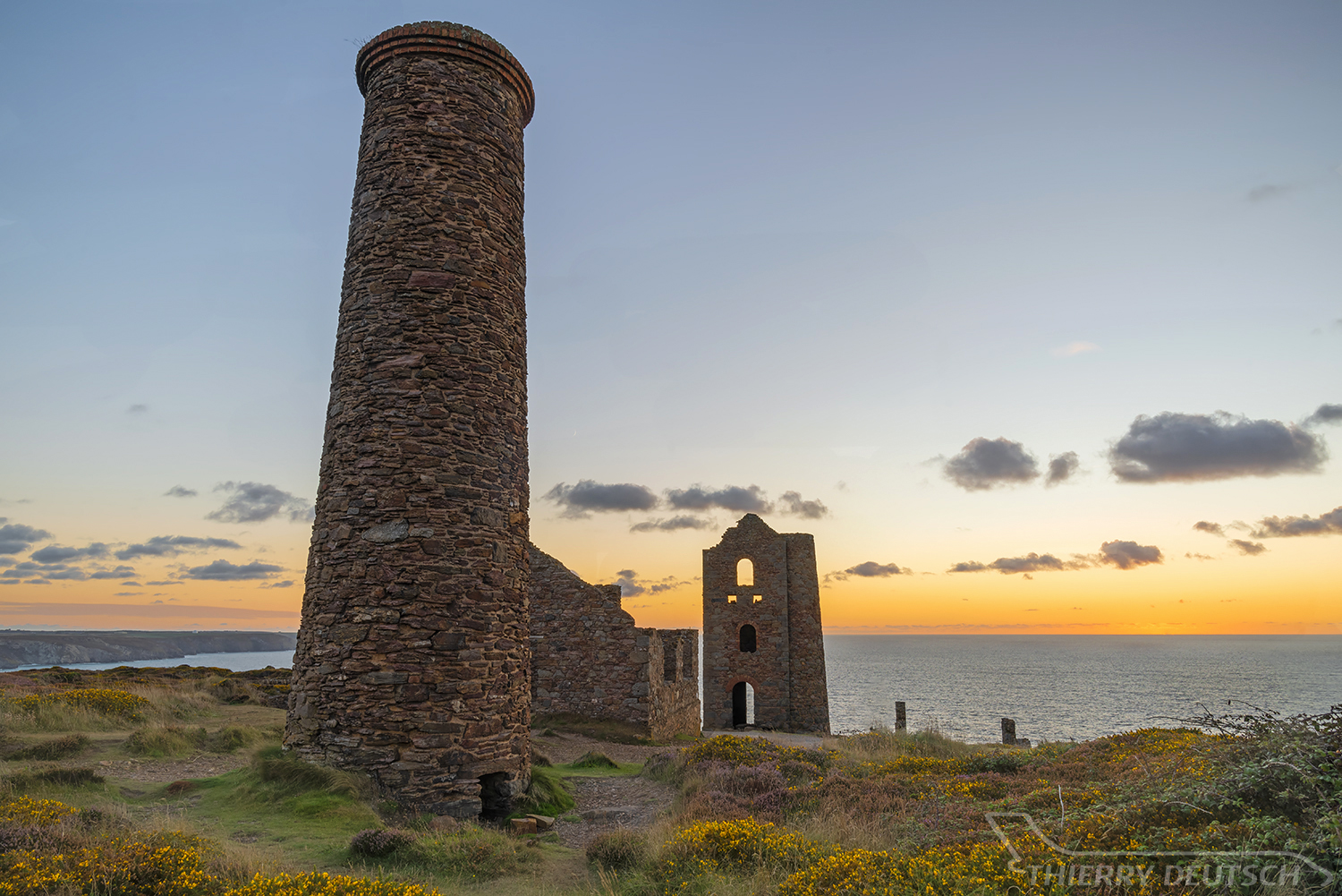 Wheal Coates bei Sonnenuntergang