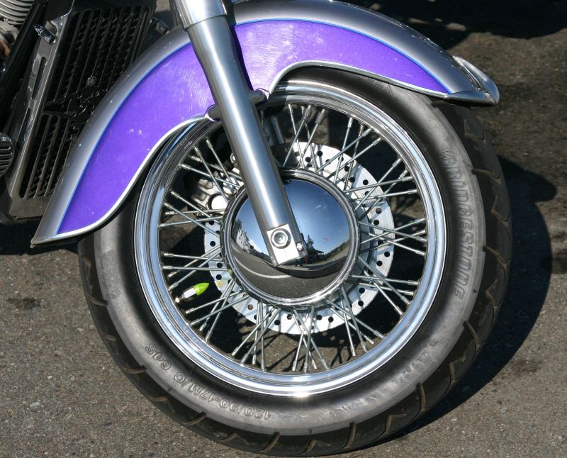Wheel of a Honda Shadow Foto & Bild autos & zweiräder, motorräder