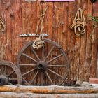 wheels of a house cart