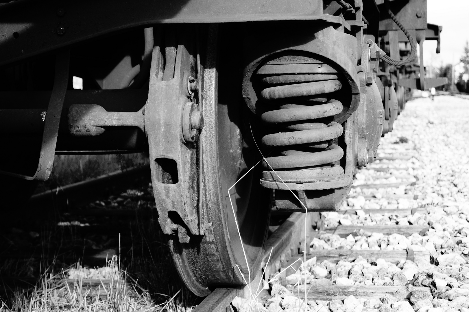 Wheels of an old train waggon