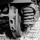 Wheels of an old train waggon
