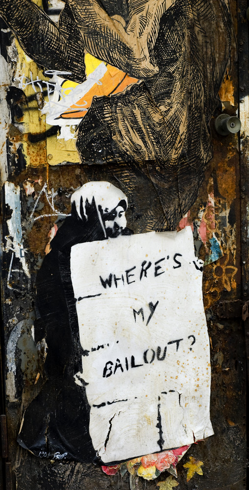 where's my bailout? street art NYC