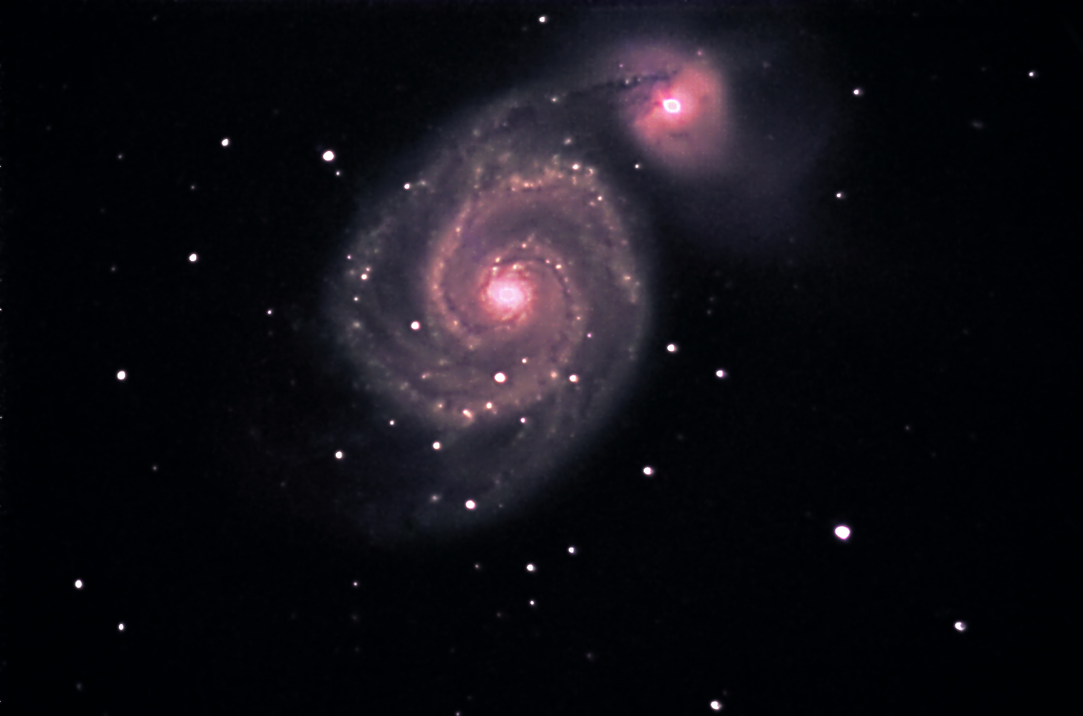 Whirlpool Galaxie mit 2500mm Brennweite