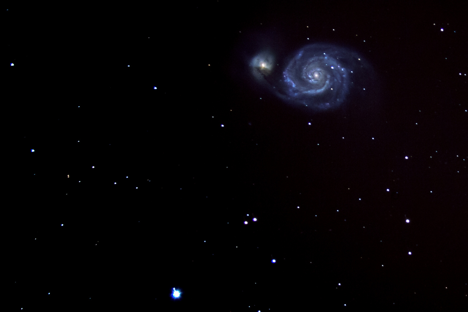 Whirlpoolgalaxie (Strudelgalaxie, Messier 51, NGC 5194/5195)