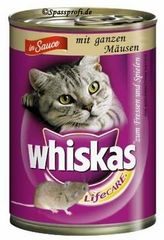 Whiskas mit ganzen Mäusen