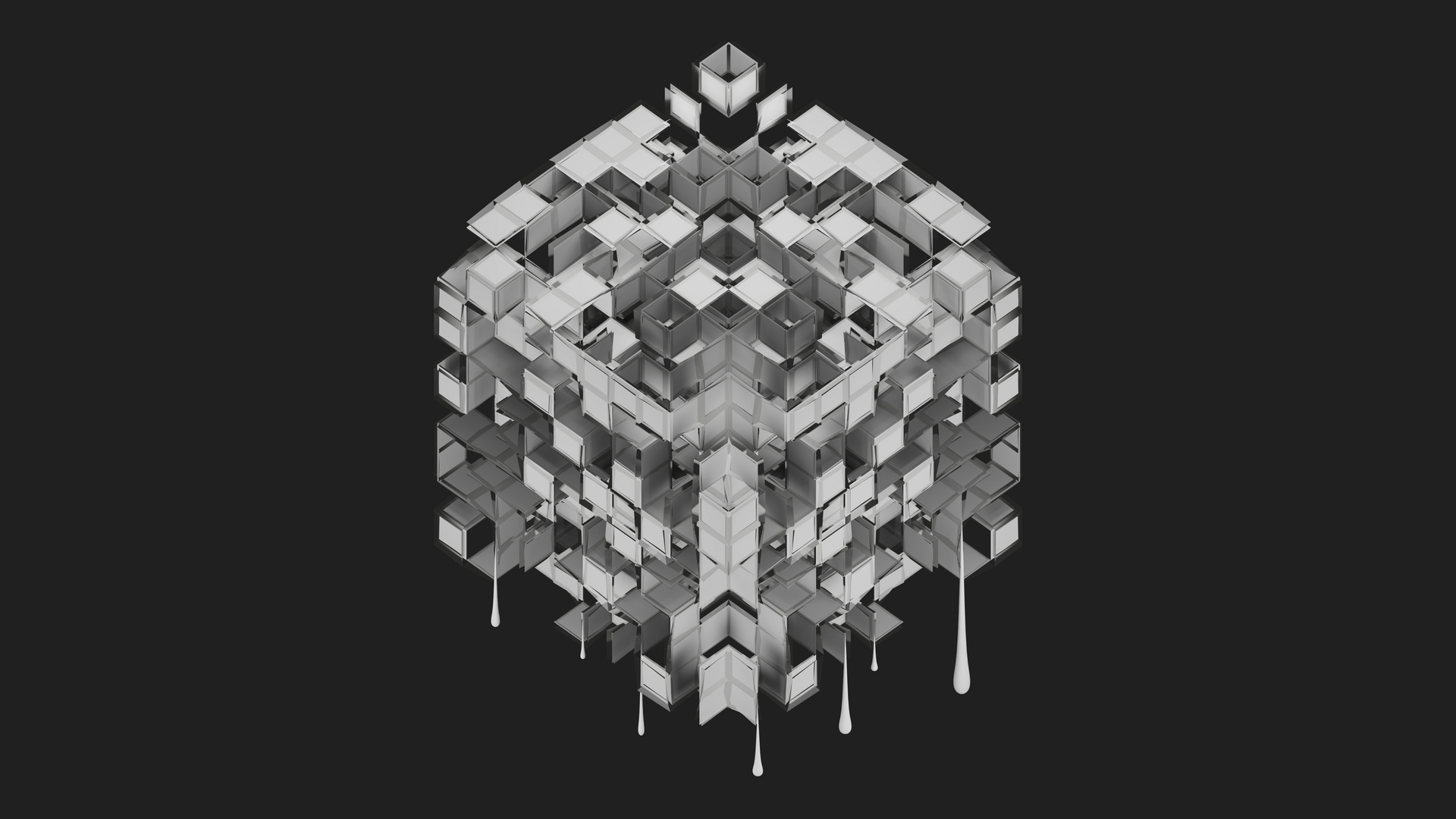 White Abstract Cube