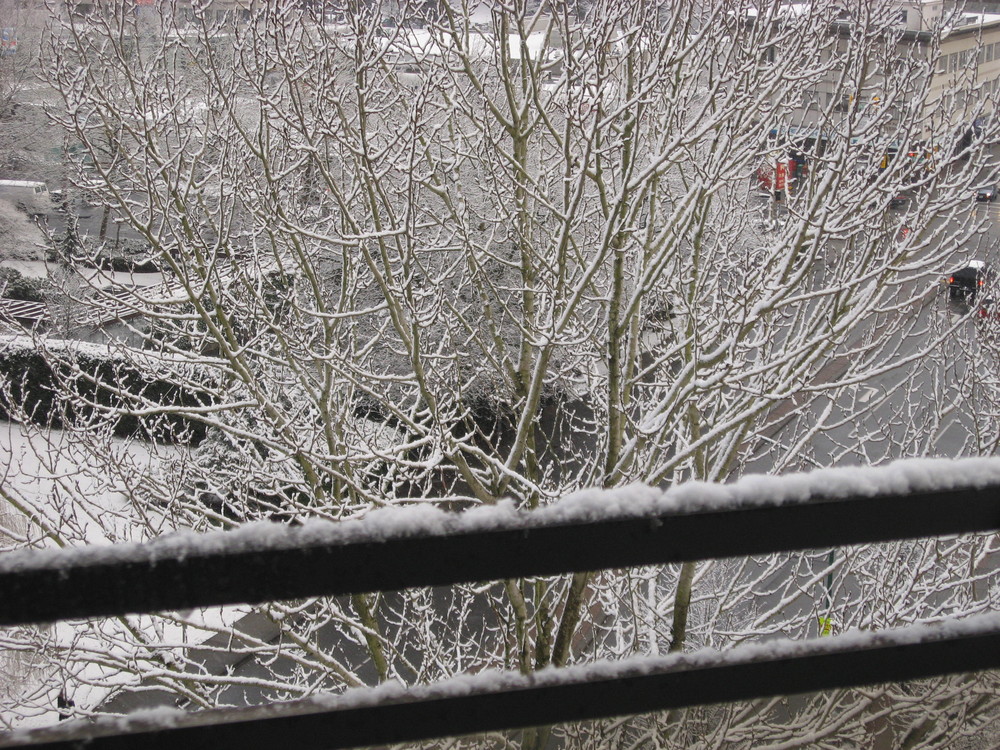 White balcony view...