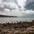 white cliffs on grey day