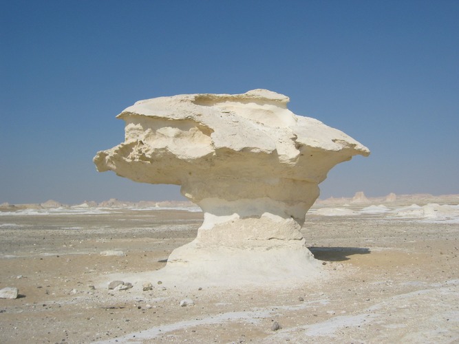 white desert sculpture