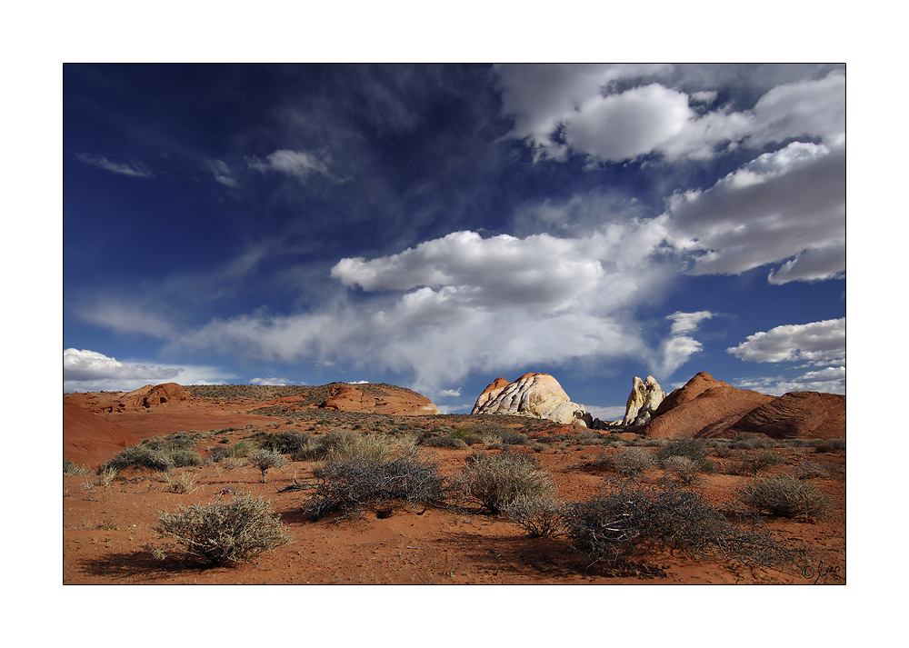 White Domes and Red Sand