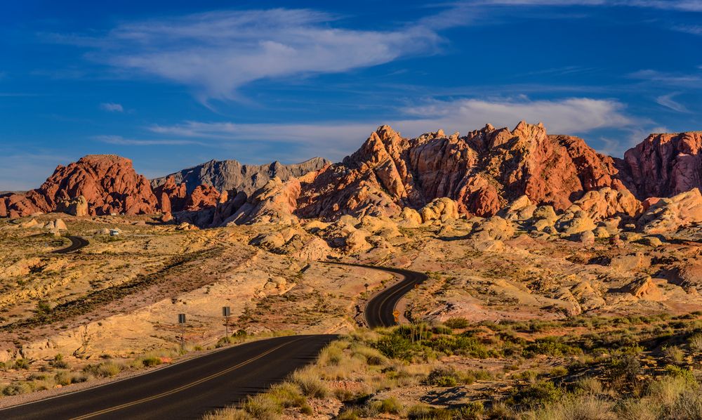 White Domes Scenic Byway, Valley of Fire, Nevada, USA