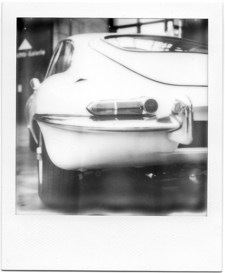 white e-type  Polaroid SX70 / Film impossible