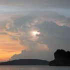 white lightning over Andaman sea