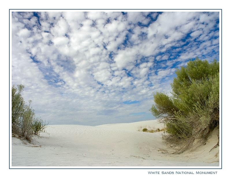 White Sands an einem Wolkentag