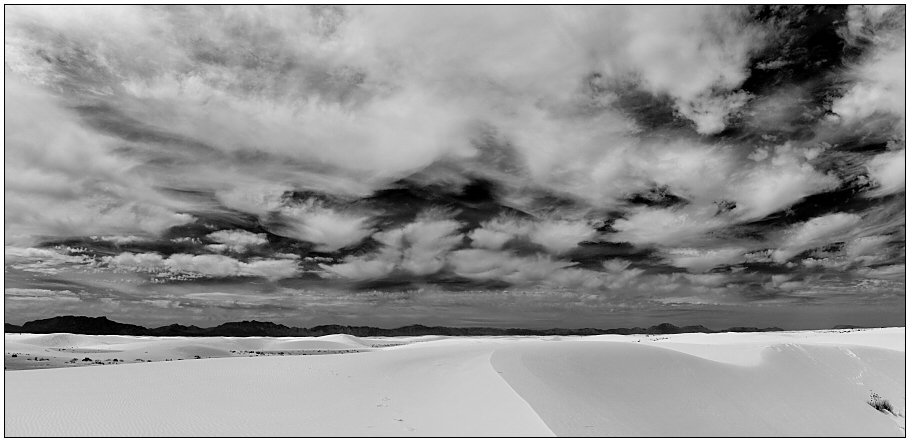 White Sands on a cloudy day