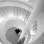 white spiral staircase