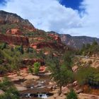 white water on red rocks