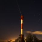 WHV Vosslapp Leuchtturm bei Nacht.