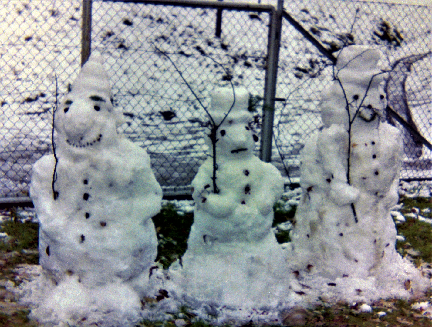 Wie dazumal - 3 Männer im Schnee