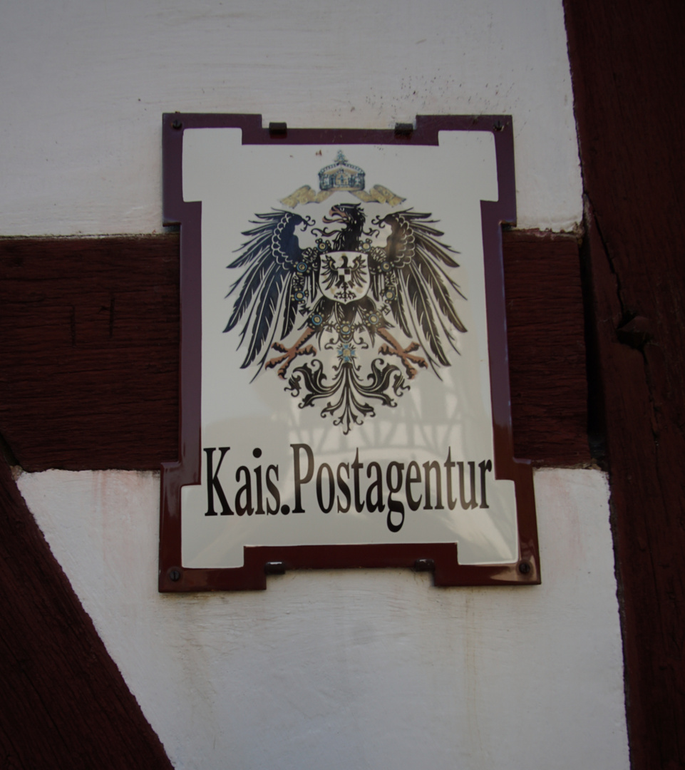 Wie dazumal - Altes Postschild